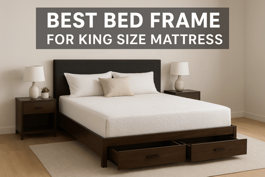 Best bed frame with storage for king size mattress
Best upholstered bed frame for king size mattress
Best low profile platform bed frame for king mattress
Best sturdy metal bed frame for king size mattress
